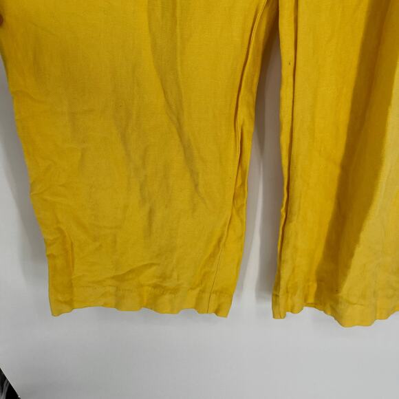 Ashley Park x RTR Linen Blend Wide Leg pants yellow - 8 - Picture 5 of 11